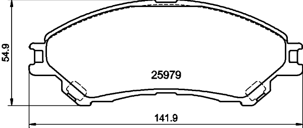 Brake Pad Set, disc brake - 8DB 355 021-461 HELLA