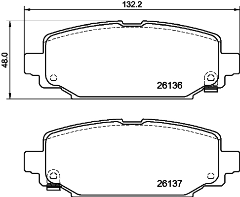 Brake Pad Set, disc brake - 8DB 355 040-251 HELLA