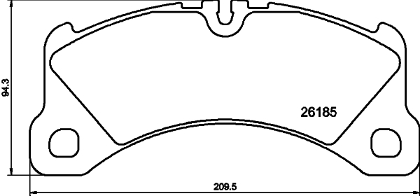 Комплект тормозных колодок, дисковый тормоз - 8DB 355 040-201 HELLA