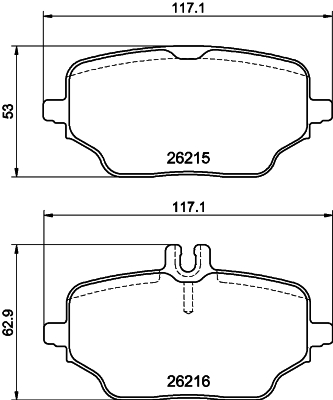 Kit pastiglie freno, Freno a disco - 8DB 355 040-331 HELLA