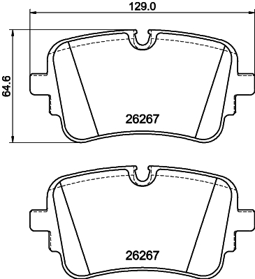 Brake Pad Set, disc brake - 8DB 355 041-001 HELLA