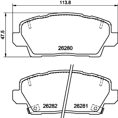 Kit pastiglie freno, Freno a disco - 8DB 355 040-841 HELLA