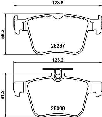 Brake Pad Set, disc brake - 8DB 355 044-951 HELLA