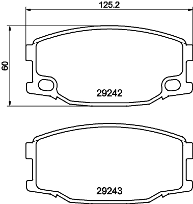 Brake Pad Set, disc brake - 8DB 355 005-571 HELLA