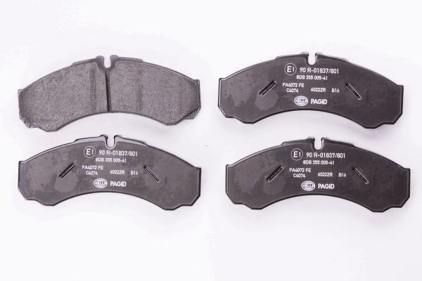 Brake Pad Set, disc brake - 8DB 355 005-411 HELLA