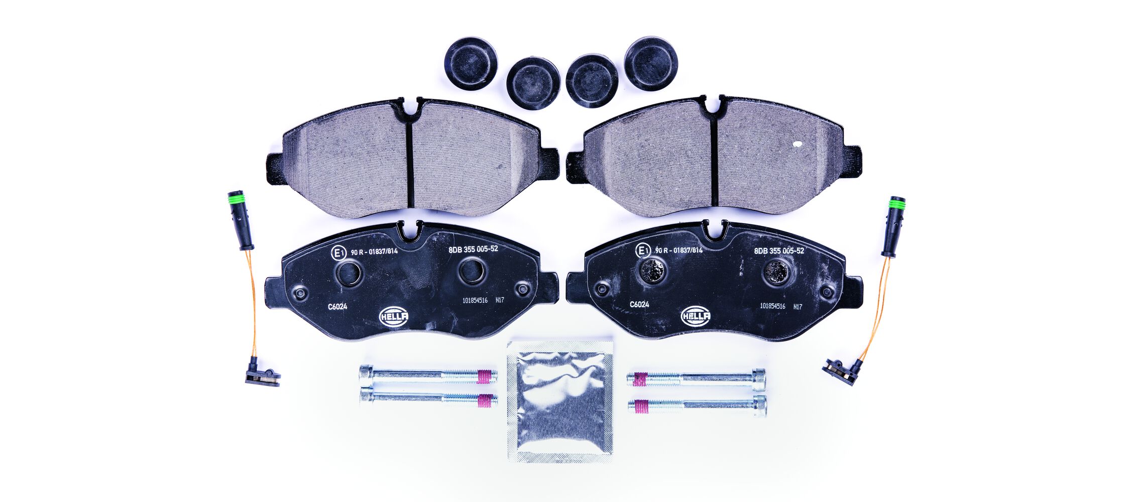 Brake Pad Set, disc brake - 8DB 355 005-521 HELLA