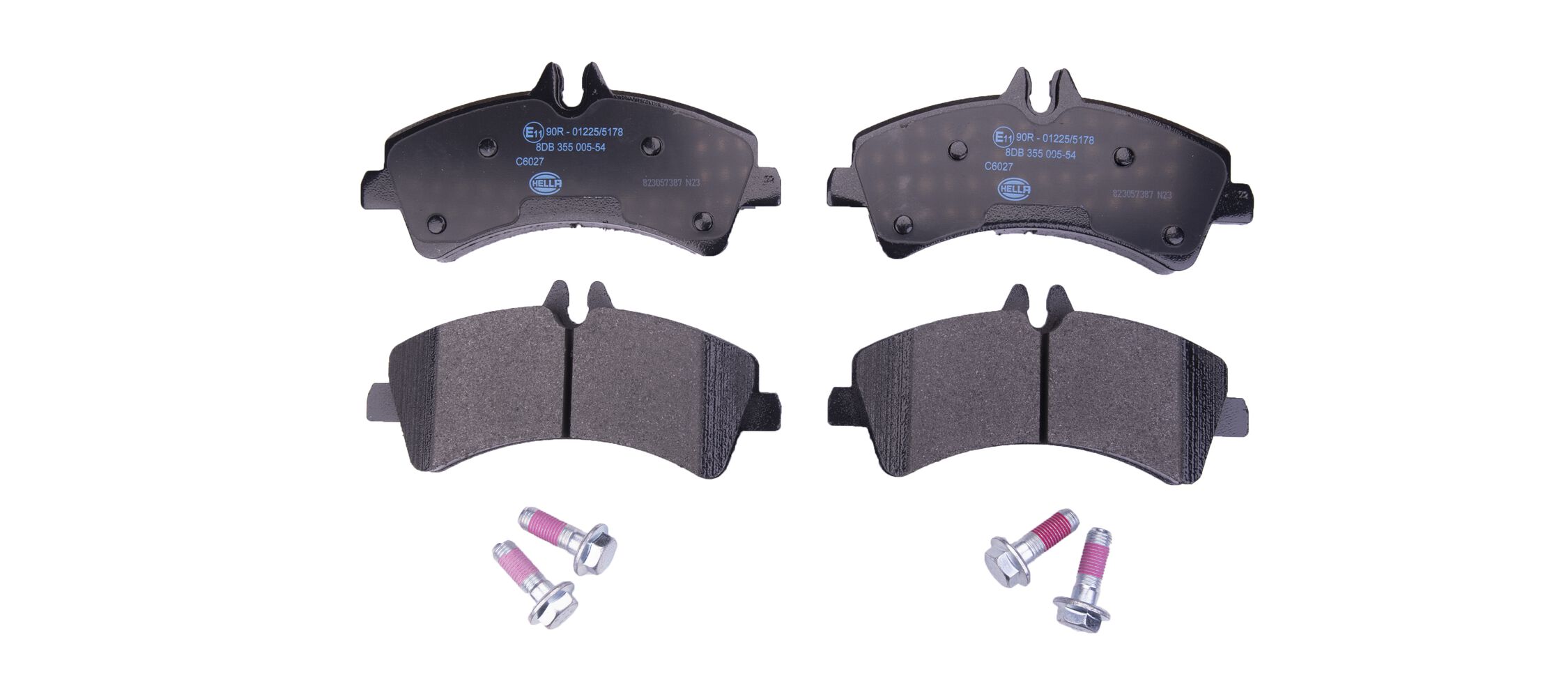 Комплект тормозных колодок, дисковый тормоз - 8DB 355 005-541 HELLA