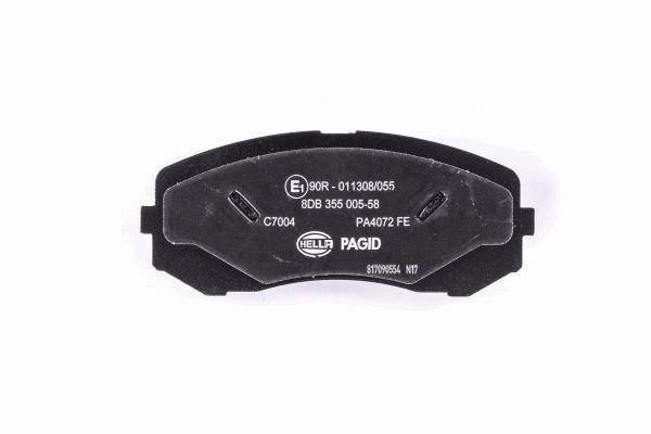 Brake Pad Set, disc brake - 8DB 355 005-581 HELLA