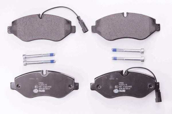 Brake Pad Set, disc brake - 8DB 355 005-611 HELLA
