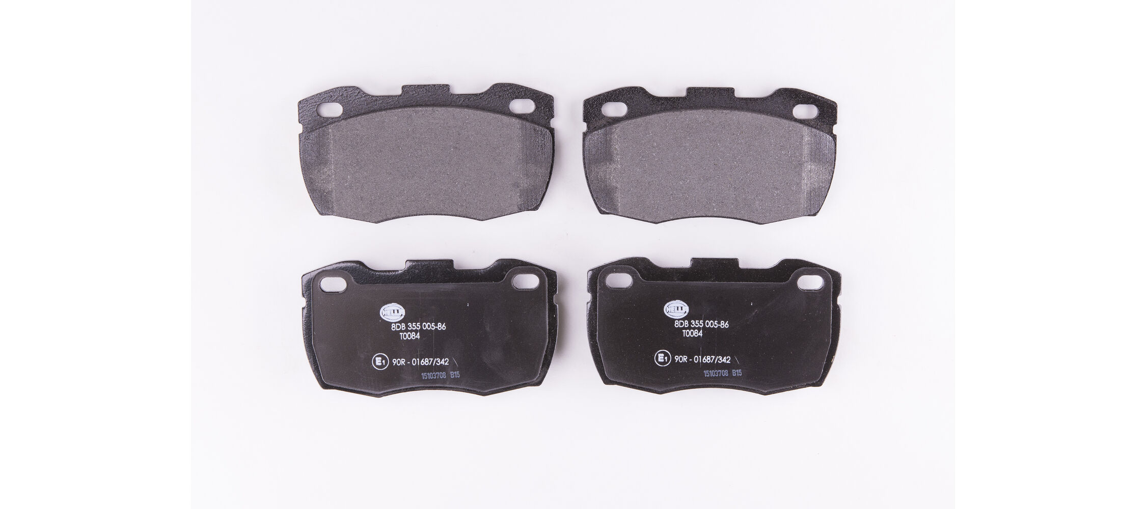 stabdžių trinkelių rinkinys, diskinis stabdys - 8DB 355 005-861 HELLA
