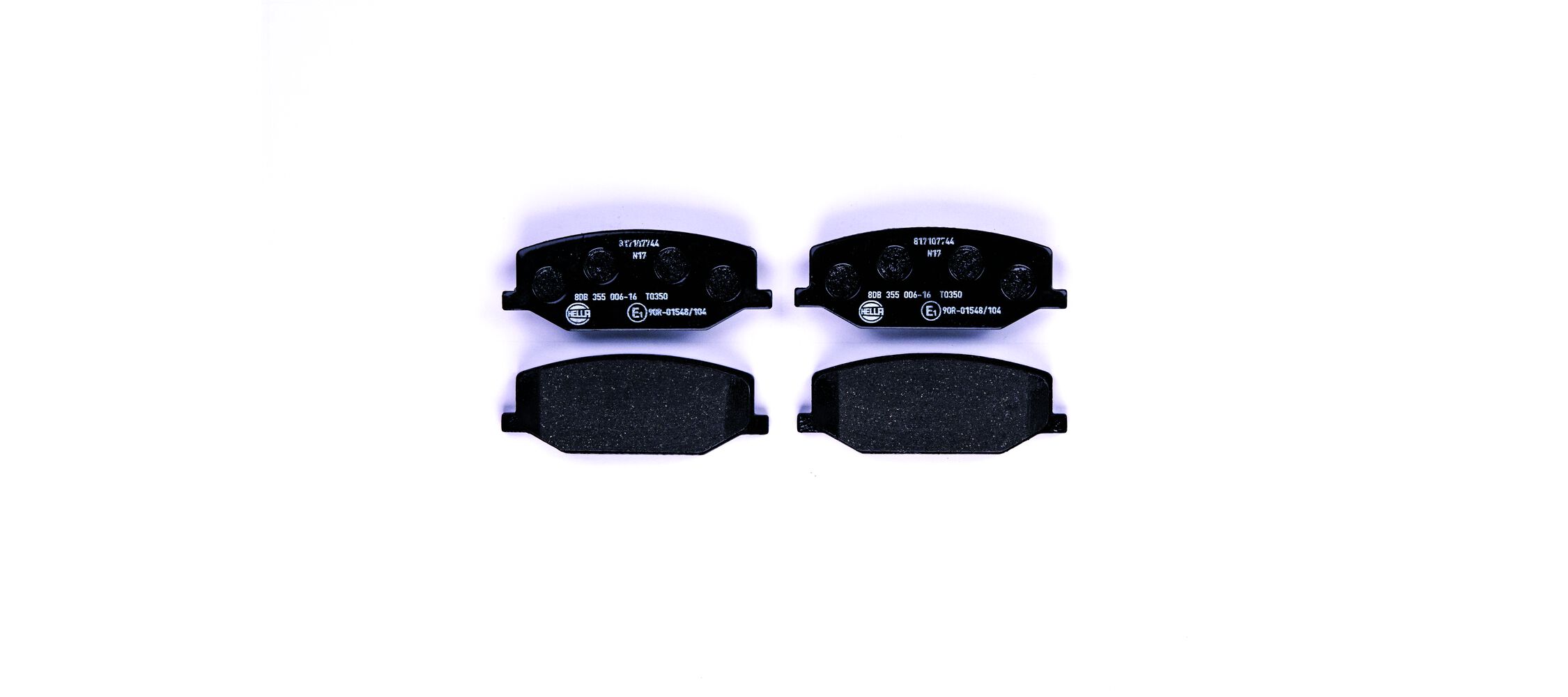 Комплект тормозных колодок, дисковый тормоз - 8DB 355 006-161 HELLA
