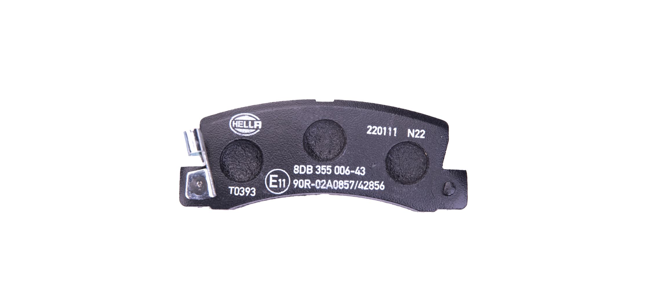 Brake Pad Set, disc brake - 8DB 355 006-431 HELLA