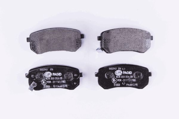 Brake Pad Set, disc brake - 8DB 355 006-581 HELLA