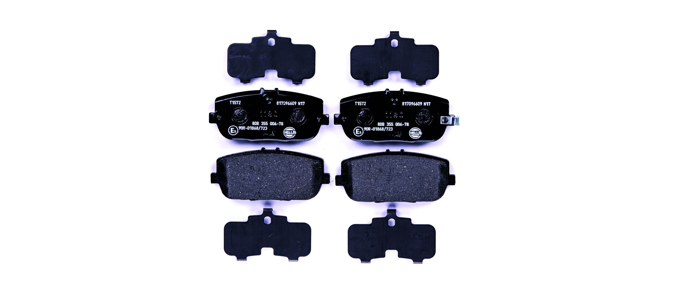 Комплект тормозных колодок, дисковый тормоз - 8DB 355 006-781 HELLA