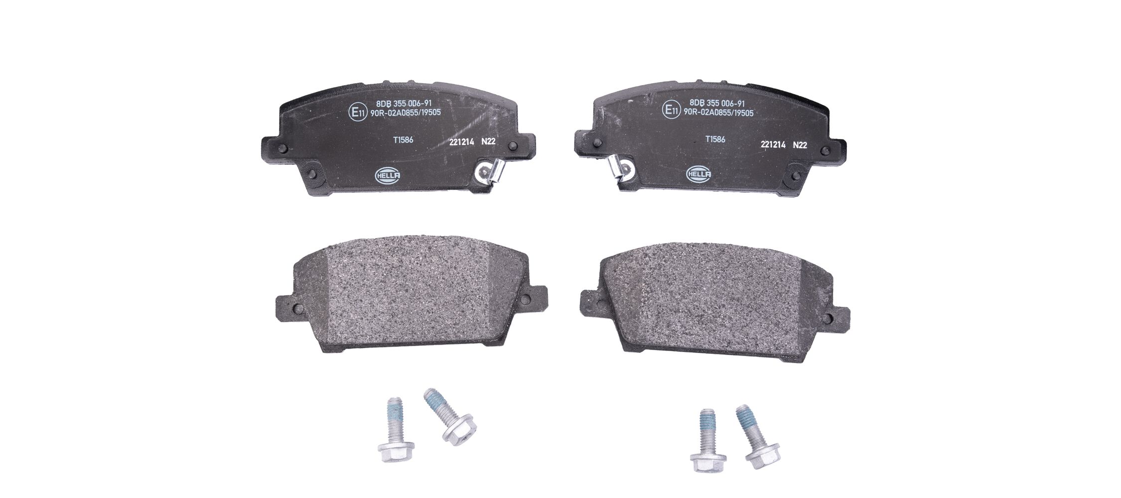 Kit pastiglie freno, Freno a disco - 8DB 355 006-911 HELLA