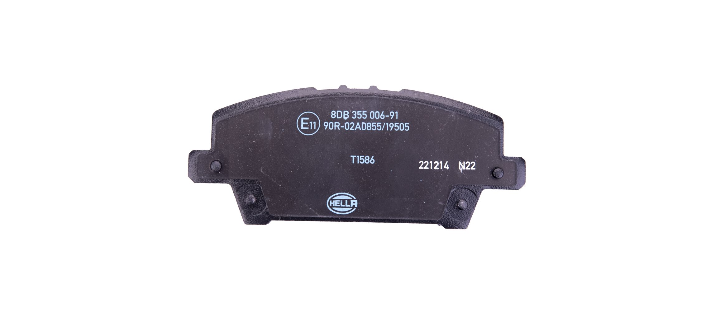 Brake Pad Set, disc brake - 8DB 355 006-911 HELLA