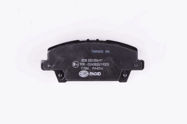 Brake Pad Set, disc brake - 8DB 355 006-911 HELLA