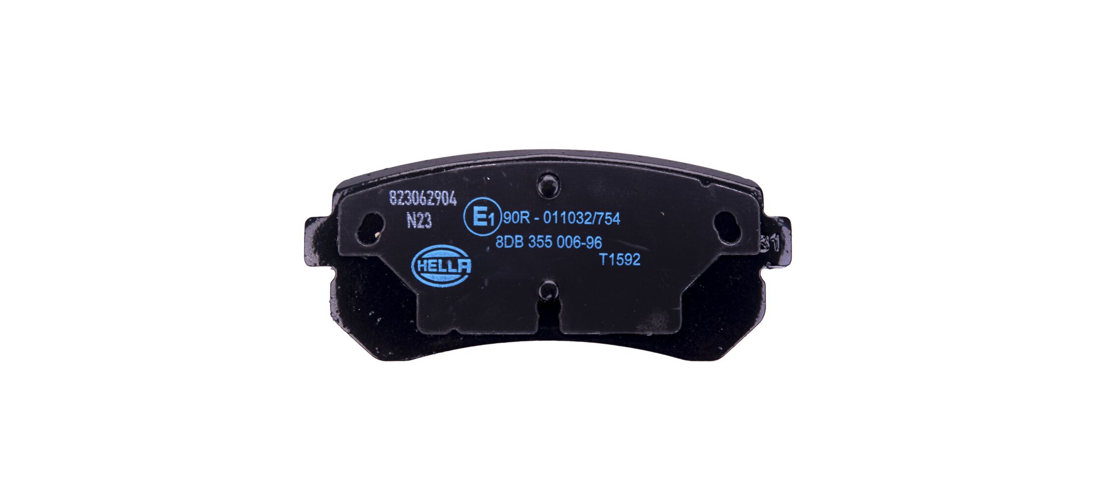 stabdžių trinkelių rinkinys, diskinis stabdys - 8DB 355 006-961 HELLA