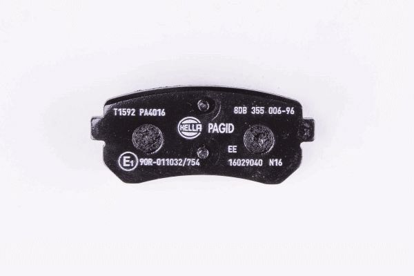 stabdžių trinkelių rinkinys, diskinis stabdys - 8DB 355 006-961 HELLA