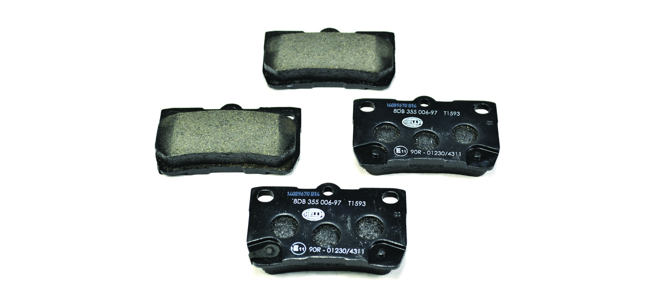 Brake Pad Set, disc brake - 8DB 355 006-971 HELLA