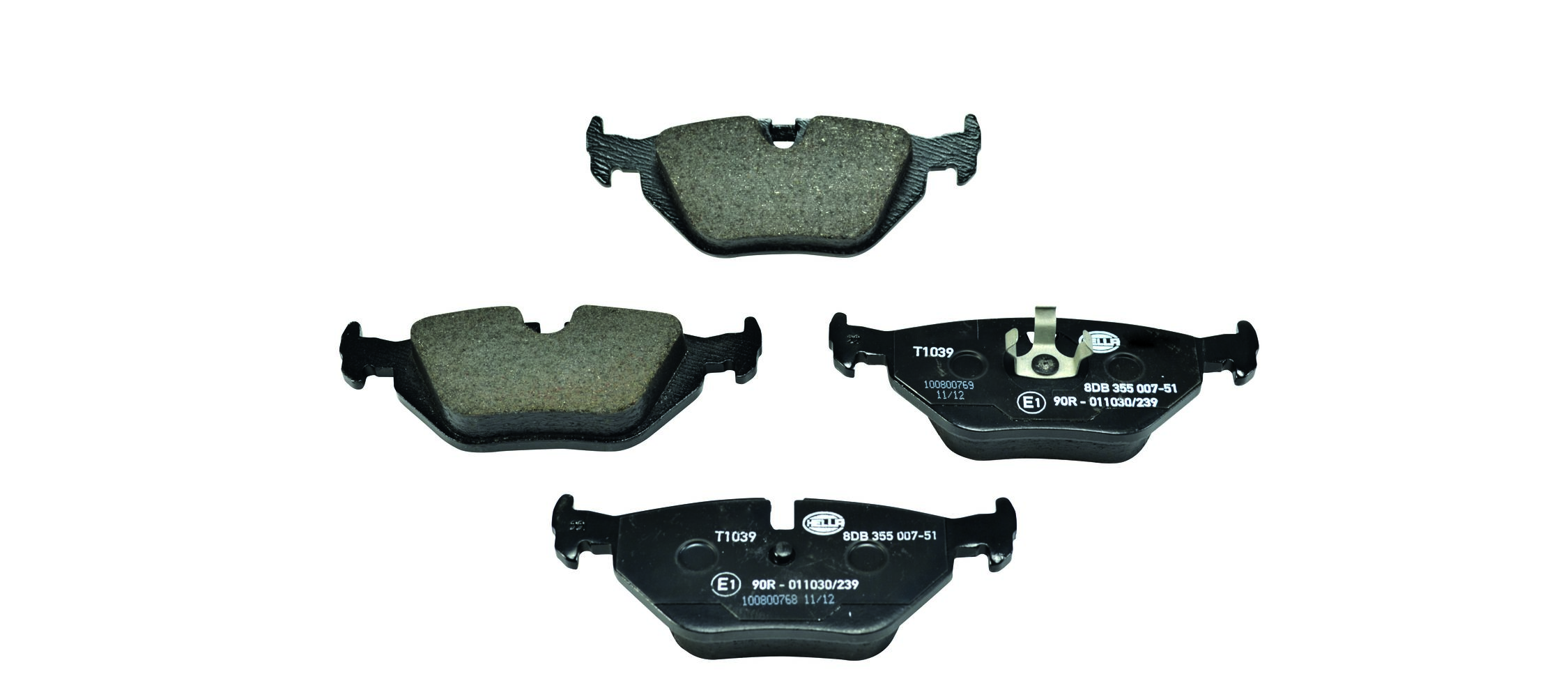 Комплект тормозных колодок, дисковый тормоз - 8DB 355 007-511 HELLA