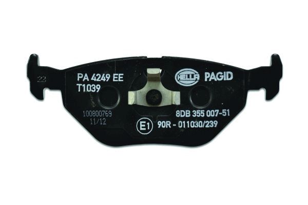 Комплект тормозных колодок, дисковый тормоз - 8DB 355 007-511 HELLA