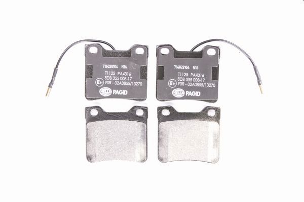 Brake Pad Set, disc brake - 8DB 355 008-171 HELLA
