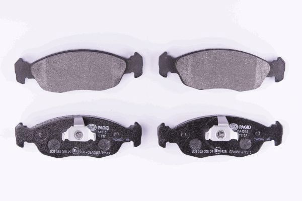 Brake Pad Set, disc brake - 8DB 355 008-291 HELLA