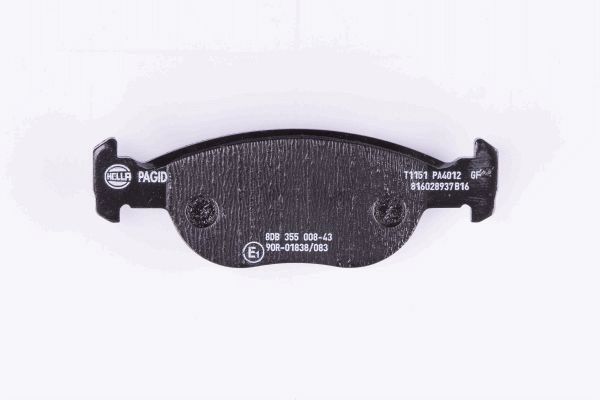 stabdžių trinkelių rinkinys, diskinis stabdys - 8DB 355 008-431 HELLA