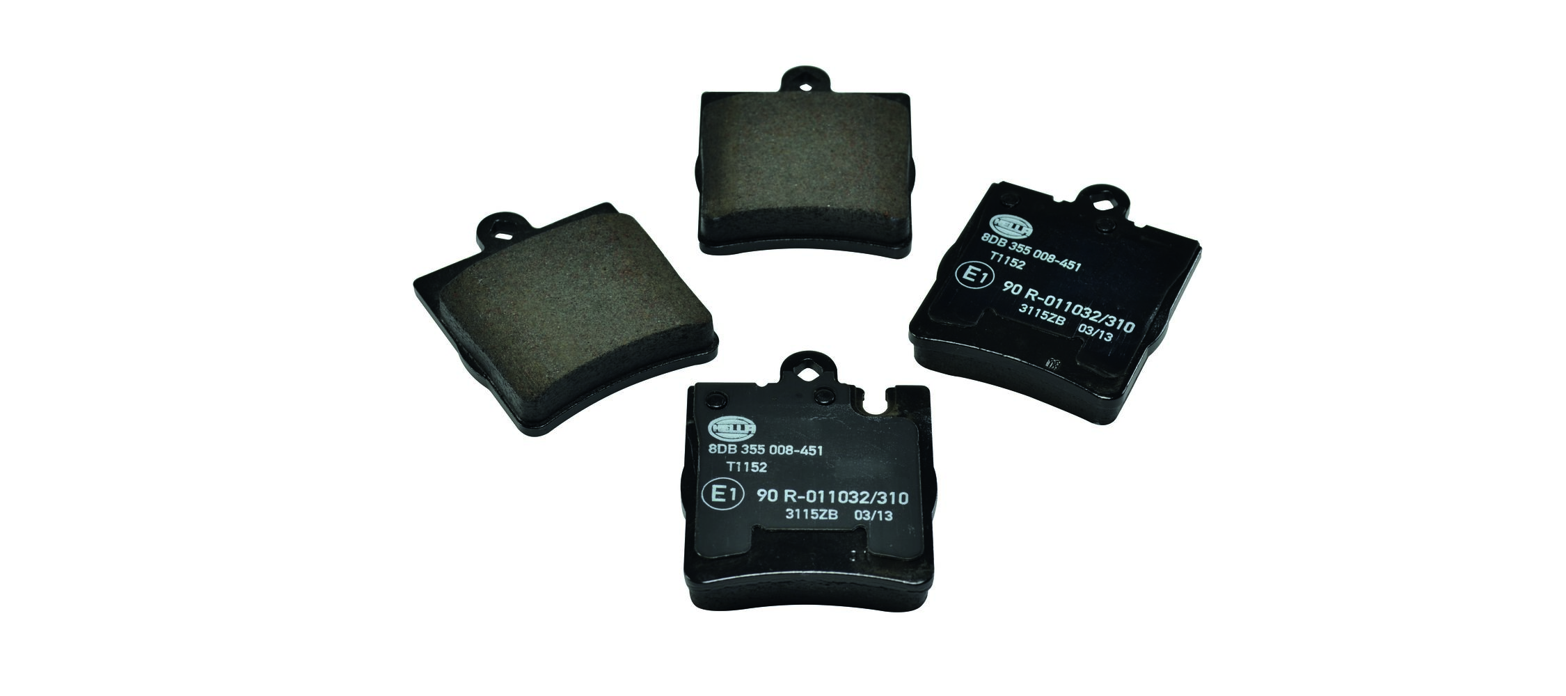 Brake Pad Set, disc brake - 8DB 355 008-451 HELLA