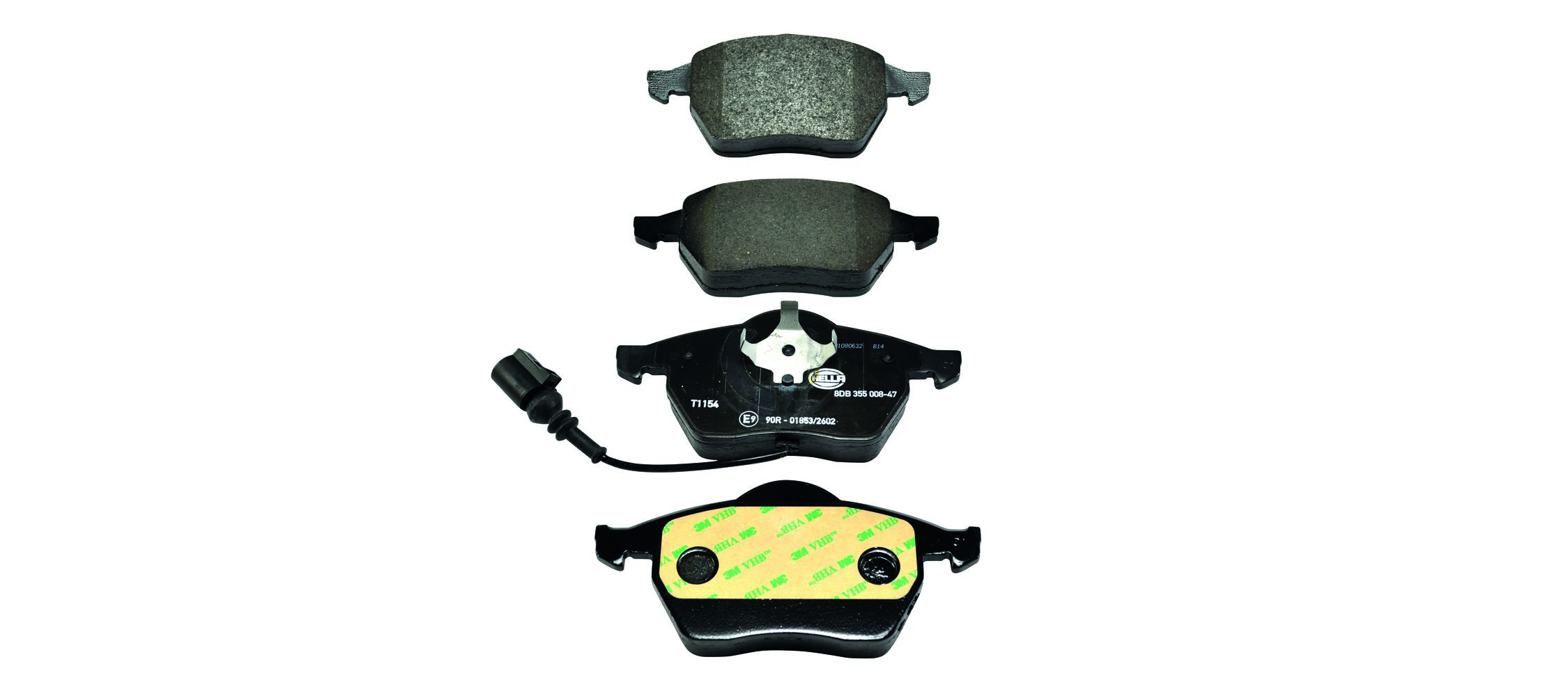 Brake Pad Set, disc brake - 8DB 355 008-471 HELLA
