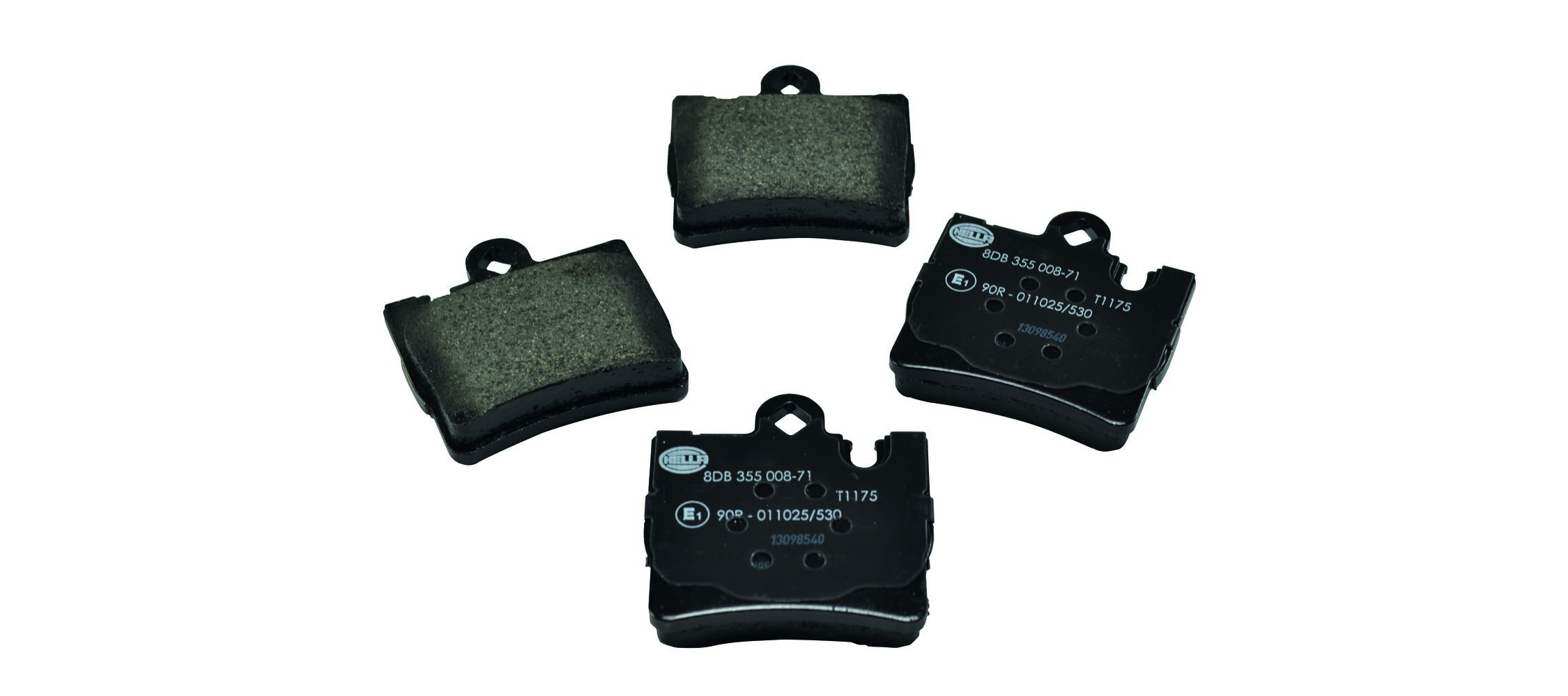 stabdžių trinkelių rinkinys, diskinis stabdys - 8DB 355 008-711 HELLA