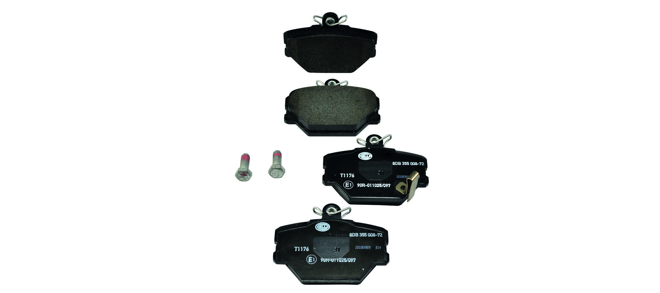 Brake Pad Set, disc brake - 8DB 355 008-721 HELLA