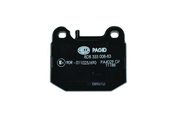 Brake Pad Set, disc brake - 8DB 355 008-831 HELLA