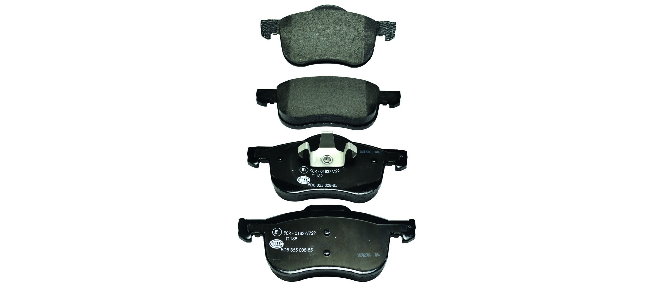 Brake Pad Set, disc brake - 8DB 355 008-851 HELLA