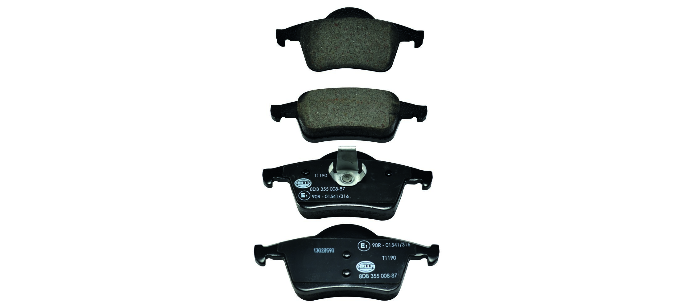 Brake Pad Set, disc brake - 8DB 355 008-871 HELLA