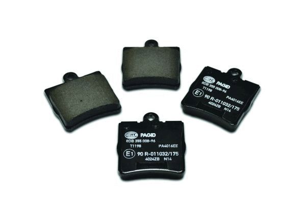 Brake Pad Set, disc brake - 8DB 355 008-961 HELLA