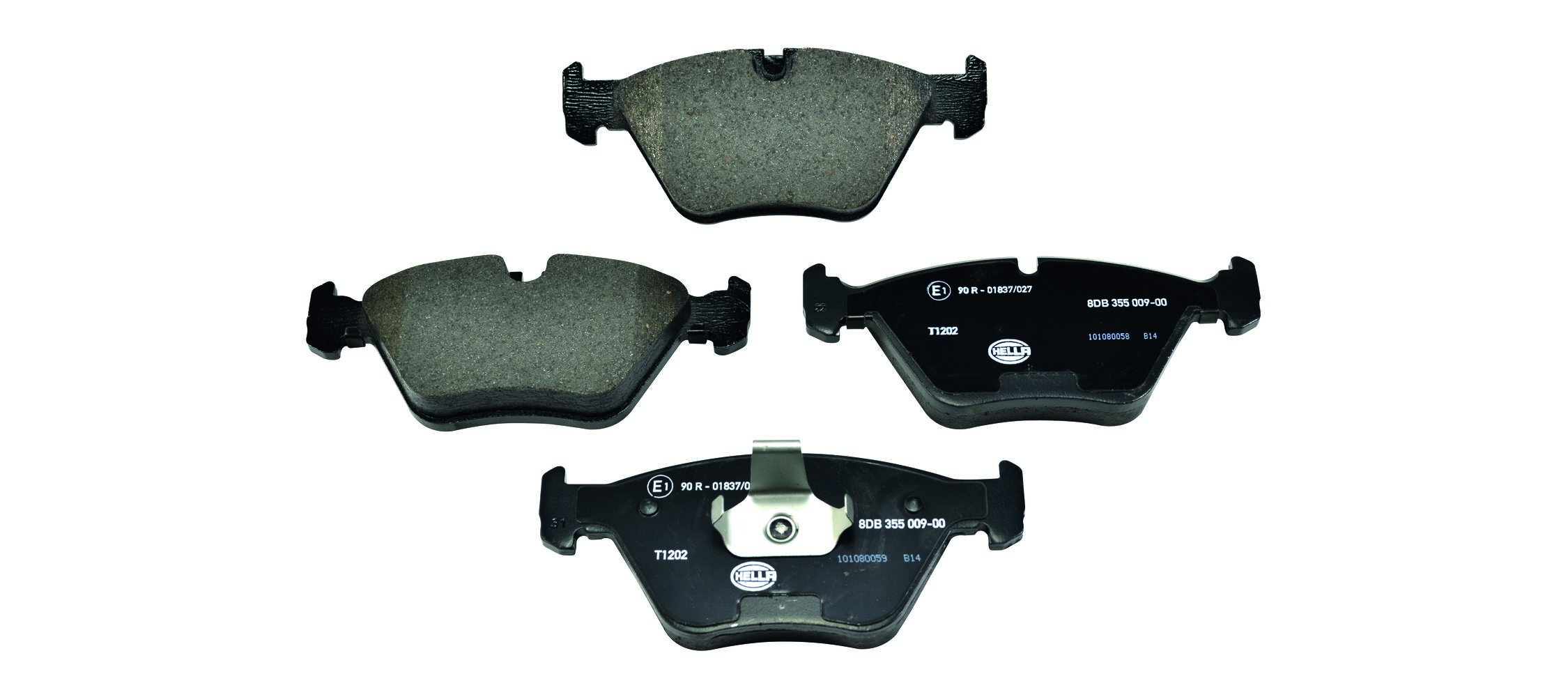 Brake Pad Set, disc brake - 8DB 355 009-001 HELLA