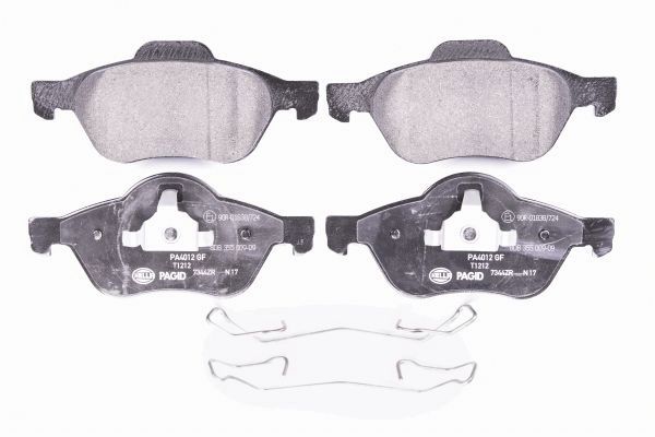 Brake Pad Set, disc brake - 8DB 355 009-091 HELLA