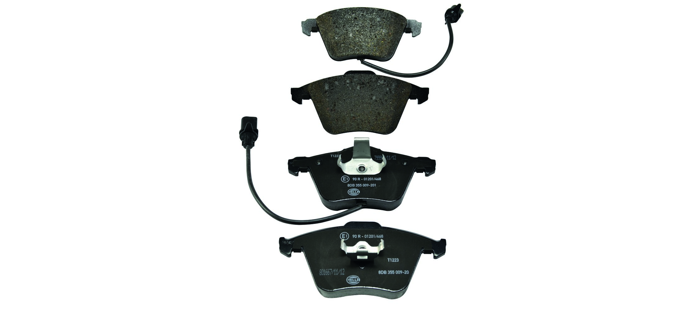 Brake Pad Set, disc brake - 8DB 355 009-201 HELLA