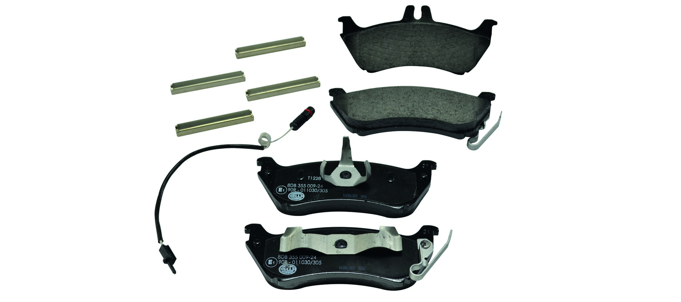 stabdžių trinkelių rinkinys, diskinis stabdys - 8DB 355 009-241 HELLA