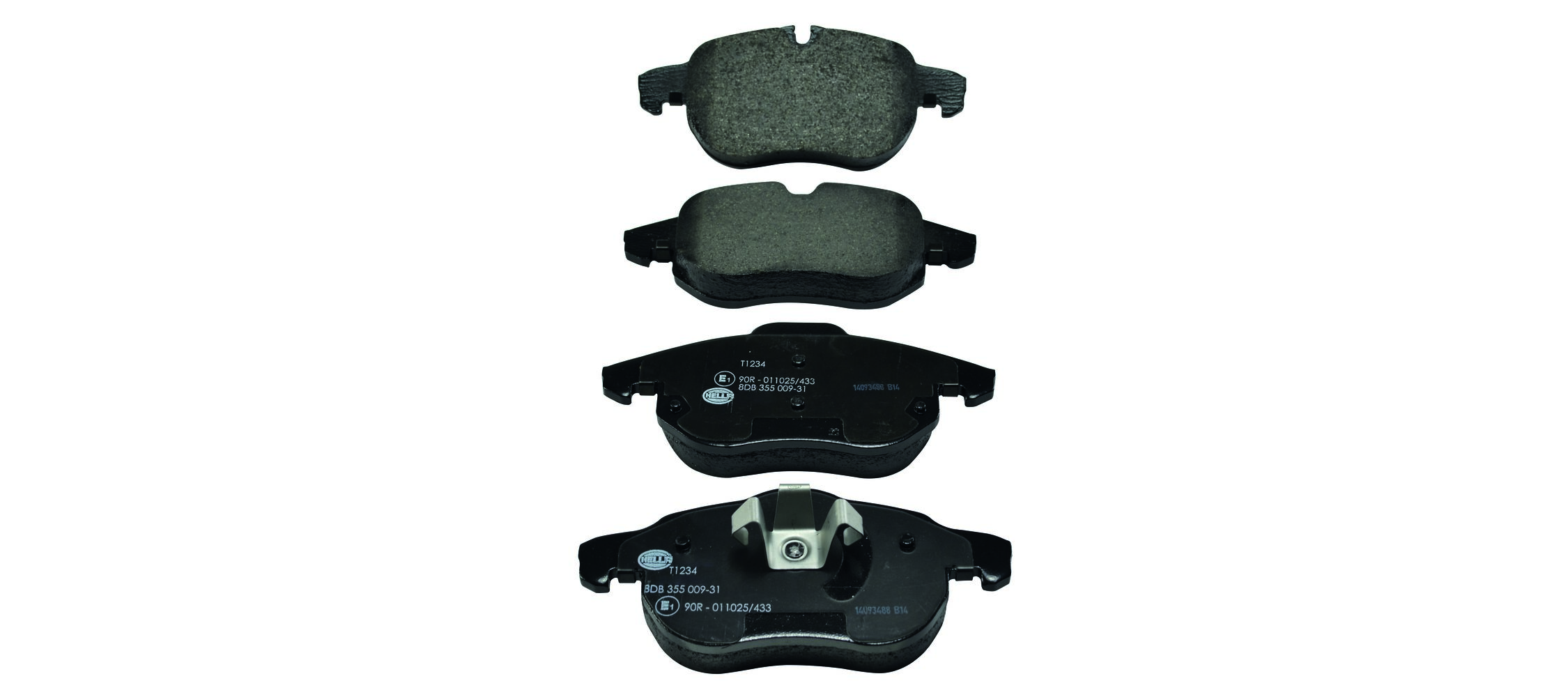Brake Pad Set, disc brake - 8DB 355 009-311 HELLA