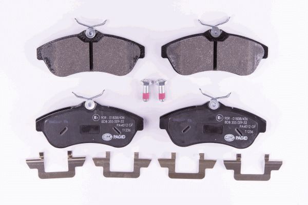 Brake Pad Set, disc brake - 8DB 355 009-321 HELLA