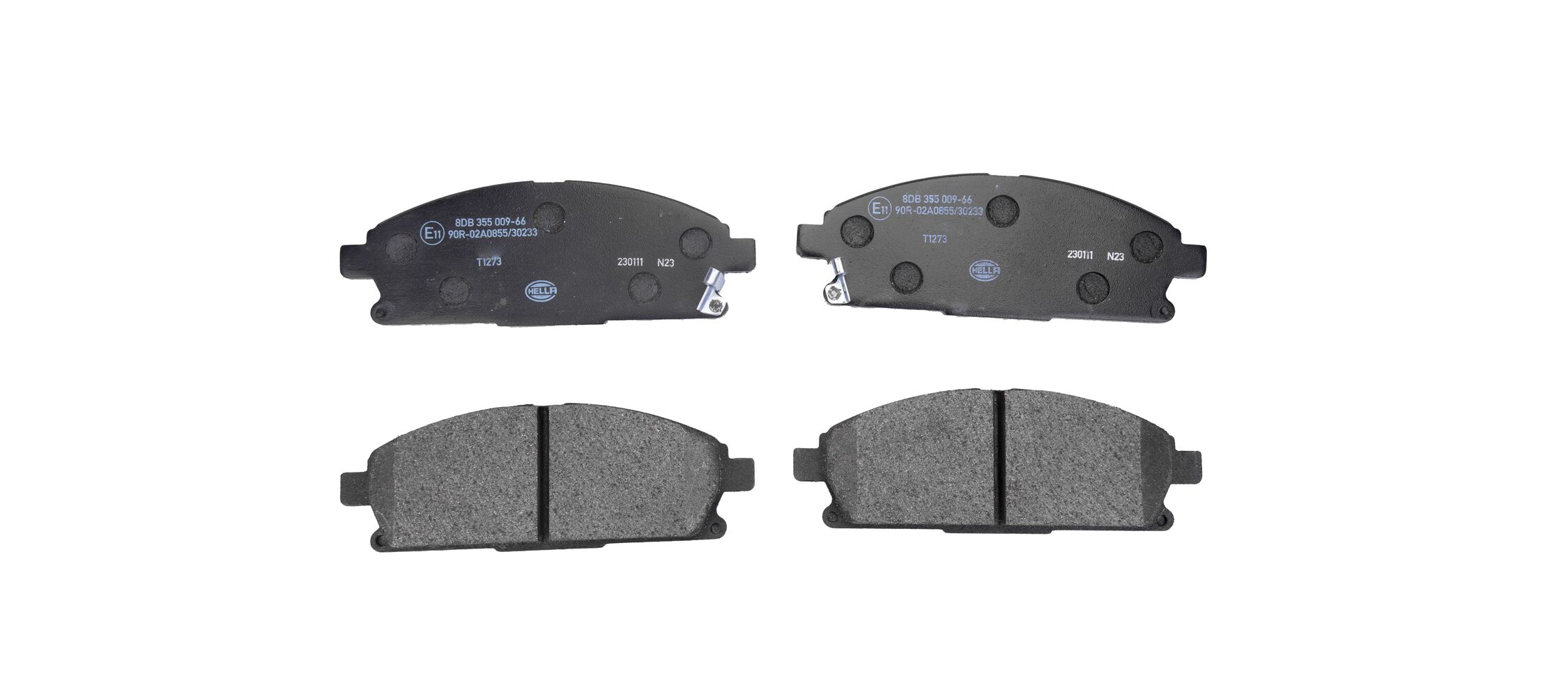 Комплект тормозных колодок, дисковый тормоз - 8DB 355 009-661 HELLA