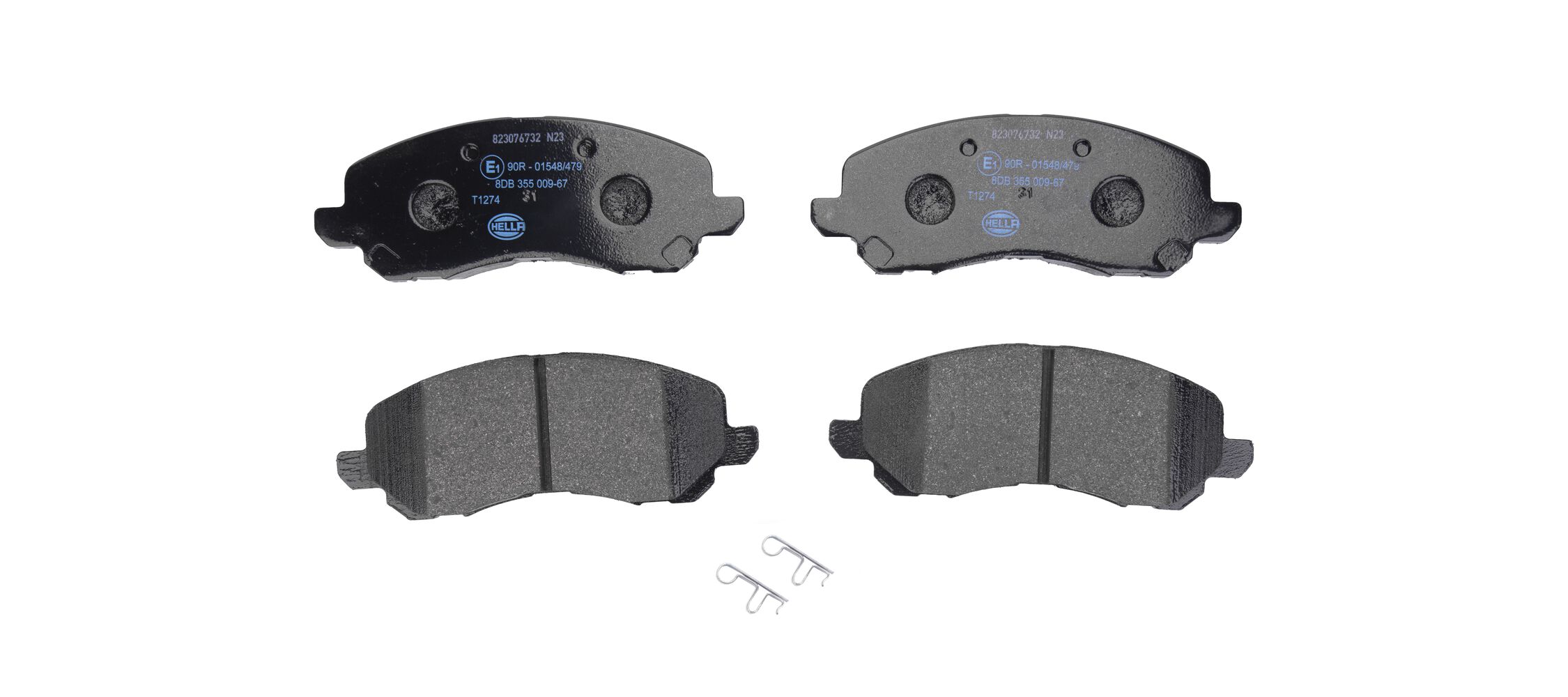 Brake Pad Set, disc brake - 8DB 355 009-671 HELLA