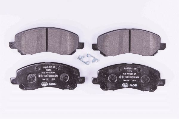Brake Pad Set, disc brake - 8DB 355 009-671 HELLA