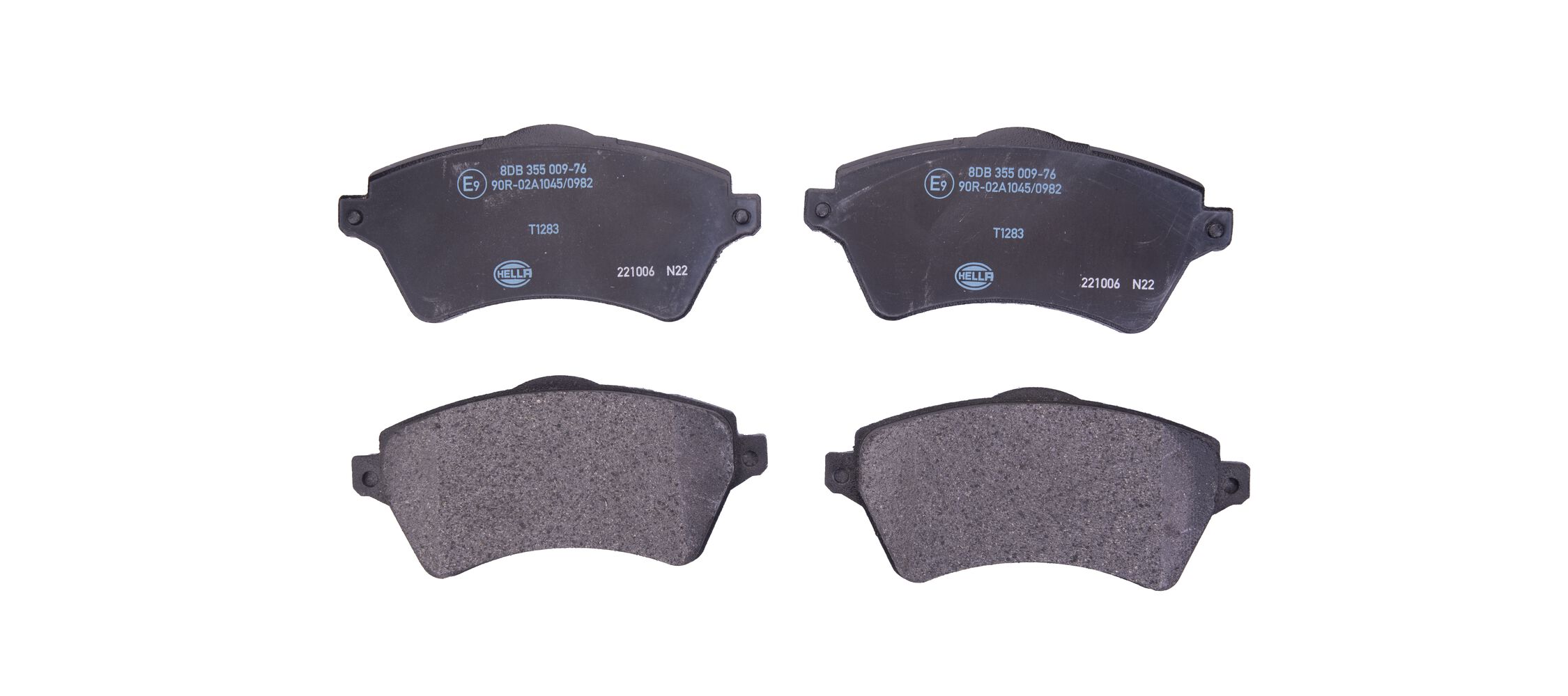 Brake Pad Set, disc brake - 8DB 355 009-761 HELLA