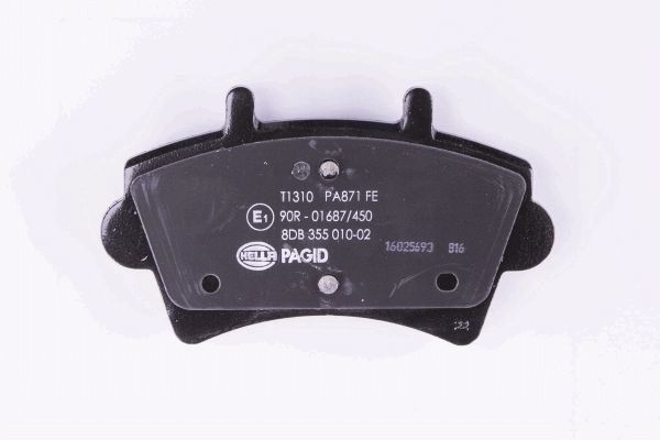 Brake Pad Set, disc brake - 8DB 355 010-021 HELLA