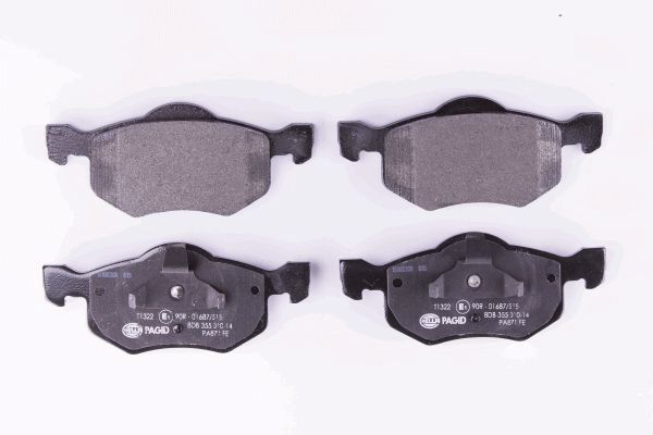 Brake Pad Set, disc brake - 8DB 355 010-141 HELLA