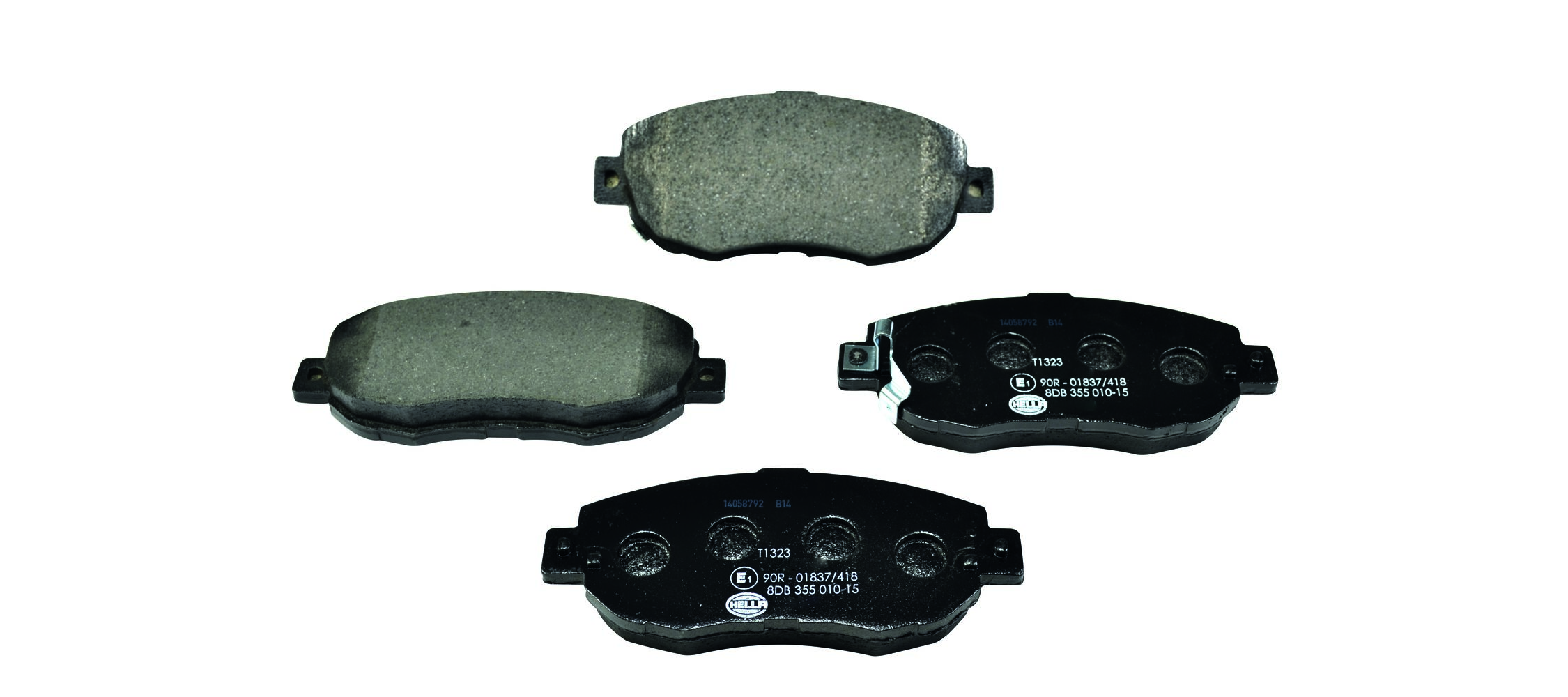 Комплект тормозных колодок, дисковый тормоз - 8DB 355 010-151 HELLA